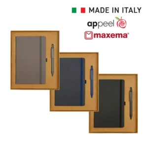 Appeel A5 Notebook and Maxema Dot Recycled Pen Italian Gift Sets