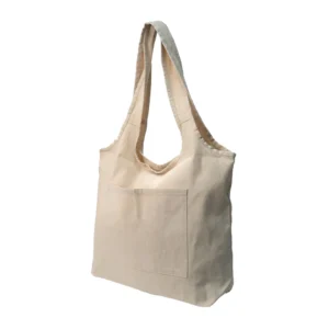 Cotton Hobo Bags with Front Pocket, 340 GSM (10 oz)