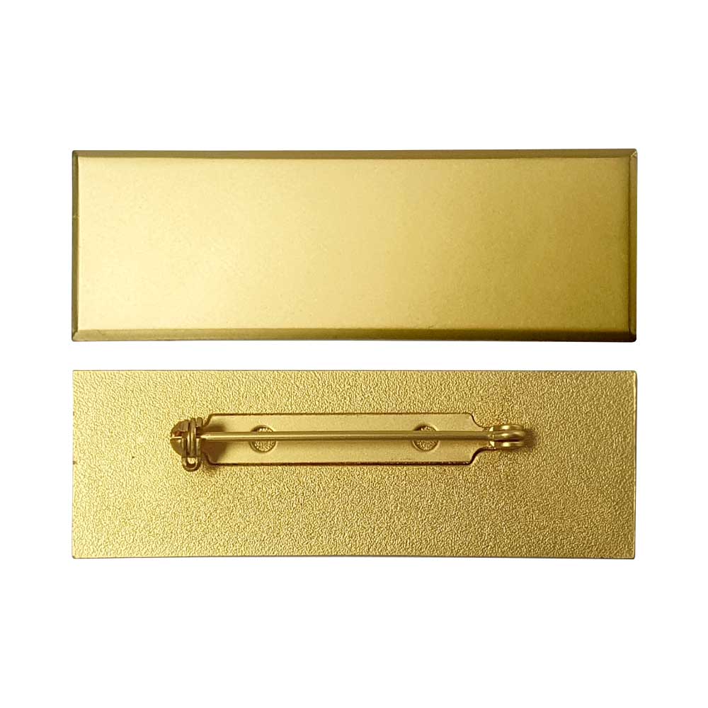 Gold Brass Name Badges with Safety Pin