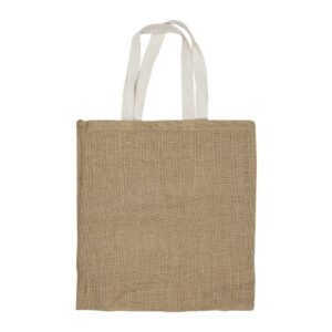 Jute Bags with White Handles, Long-lasting & Eco-friendly