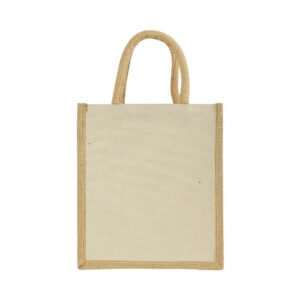Laminated Cotton Bags with Natural Jute Gusset, 340 GSM (10 oz)
